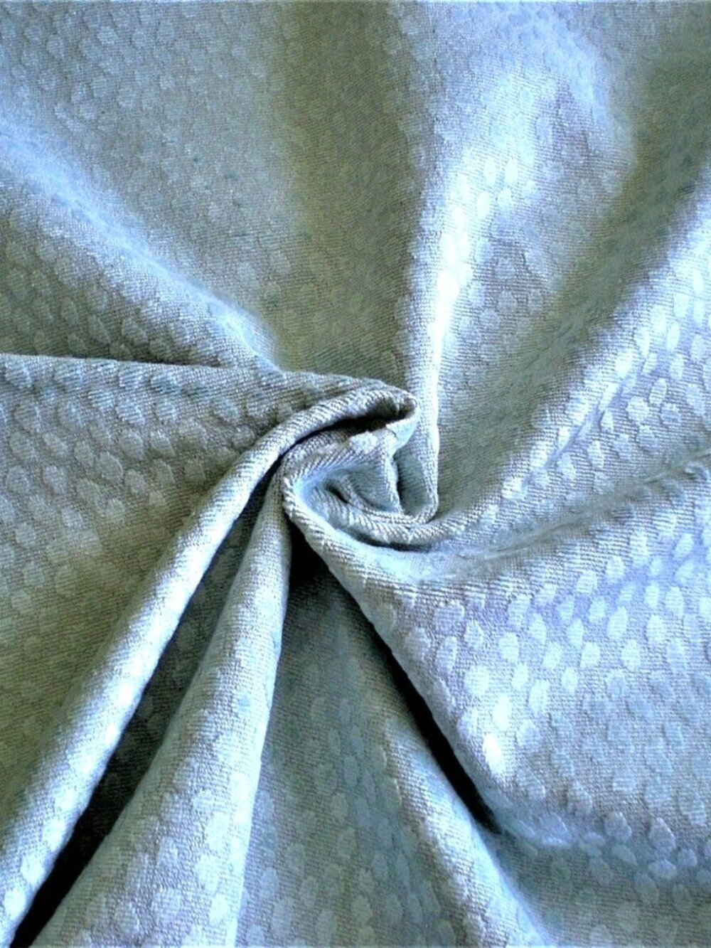 THIBAUT SOFT BLUE DRAPERY FURNITURE UPHOLSTERY FABRIC PIECE 72" L 54.75" W #1